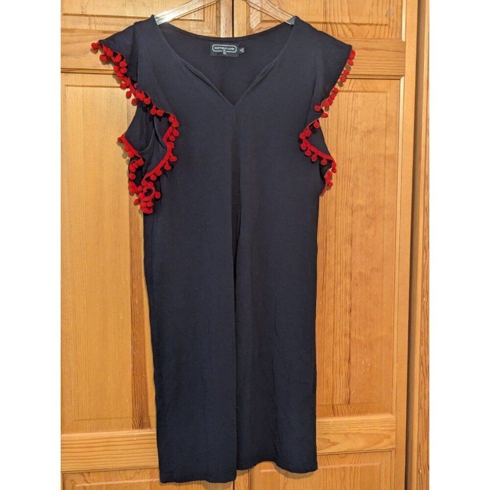 Duffield Lane Tuckernuck Pom Pom Shift Dress Size‎ Small Vacation Resort Wear
